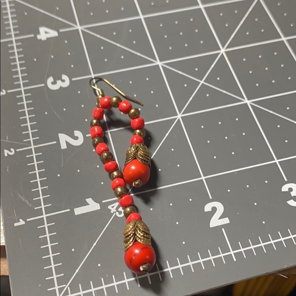 Simply Vera Vera Wang Orange Gold Dangle Earrings - Picture 4 of 4